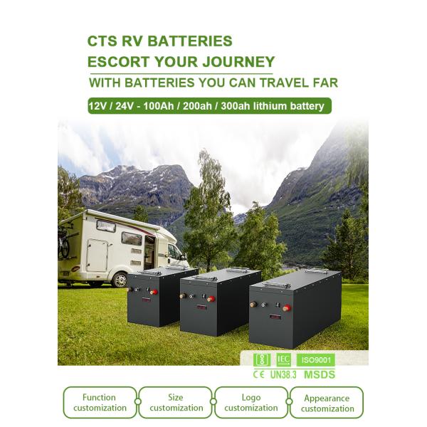 OEM аккумуляторный пакет 12V 24V 48V Lifepo4 100AH 200AH Литий солнечный аккумулятор для RV автомобиля