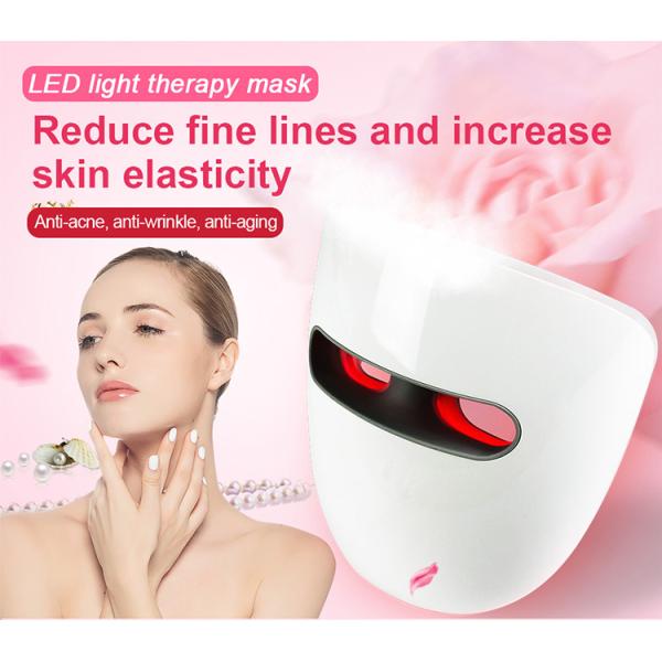 Infrared Facial Rejuvenation 3 Colors Led Facial Mask Red Light For Skincare