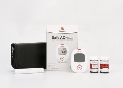 Safe AQ Voice reminder Durable Blood Glucose Meter Kit 7/14/28/60/90 Testing Result Press Feeling Design