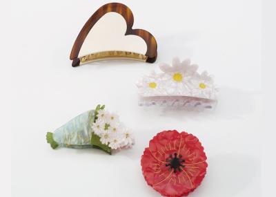 Creative design interesting acetate resin flower hairpin hair clip Daisy bouquet girls hairpin accessories