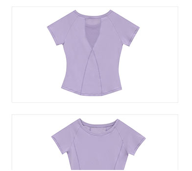 Нейлон рукава краткости йоги сетки лета шить резвится женщины футболки фитнеса