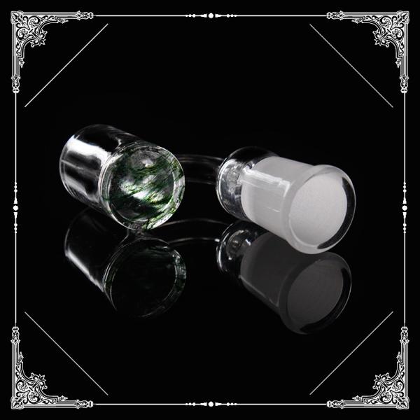 Real USA Opaque Nails domeless Flat Top Quartz Banger Green 4mm bottom