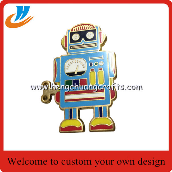 Android badge/Android robot lapel pin with hard enamel process