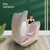 Capsule de spa à lumière infrarouge blanche crémeuse à 2 pièces avec fonction PEMF pour la désintoxication minceur