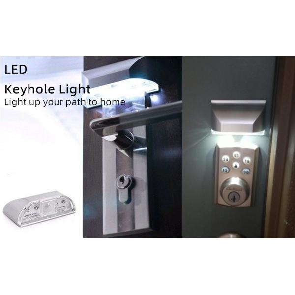 Mini ABS PIR Door Keyhole Motion Sensor Detector LED Night Light at Door Lock Lamp Sizes