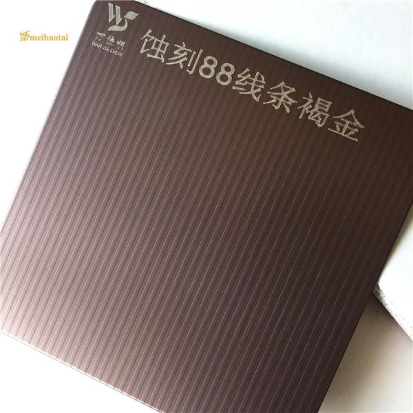 Placa de pared de Grey Stainless Steel Etching Sheet Jisco del grano de Simba