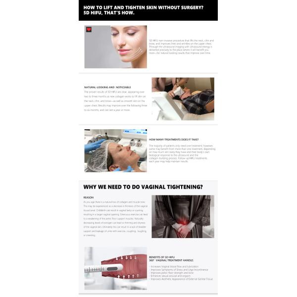 Portable HIFU Beauty Machine Simultaneous Control / Independent Control