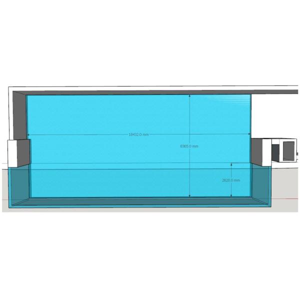 Наружный бассейн из стекловолокна Плотность 1,19-1,20 кг/см3 Высокая светопроницаемость 93%