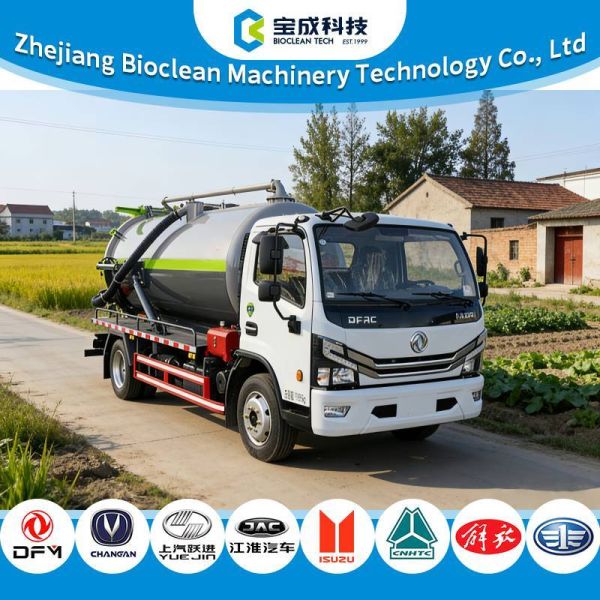 Export-Quality Vacuum Sewage Suction Truck with 6.68 Cubic Meters Tank Capacity and Customizable Vacuum Systems