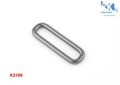 Round Shape Rectangle D Ring , Shiny Silver Metal Bag Accessories For Bag Making