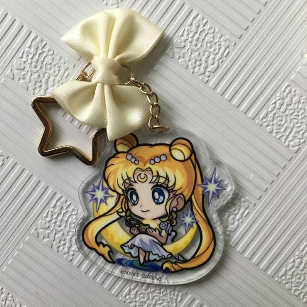 Eco Friendly Anime Acrylic Keychain Promotional Plastic Keyrings UV Offset Printing
