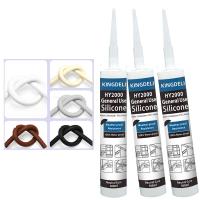 Mastic neutre universel de silicone, colle claire de silicone pour résistant UV en verre