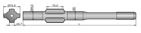 Rock Breaking Drill Shank Adapter For Furukawa M120 PD200