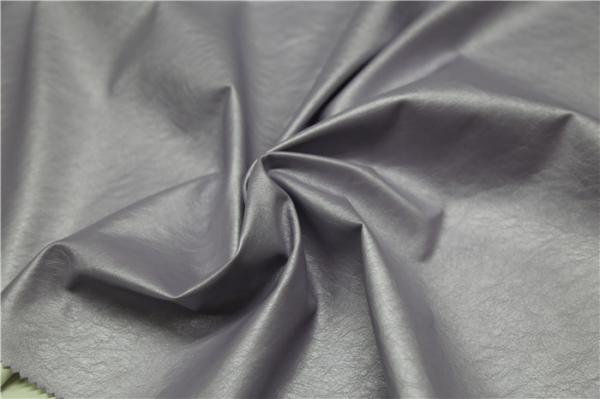 0.4mm Coated Pu Synthetic Leather Pearl Purple Color For Ladies Jacket