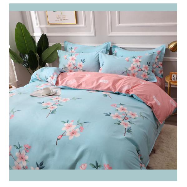 Customized Color Luxury Bed Sheet Bed Cover for 4pcs Quantity Cotton Bedding Set