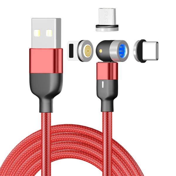 3Pin Data Transfer Magnetic 540 Degree 3A Micro Usb Cable