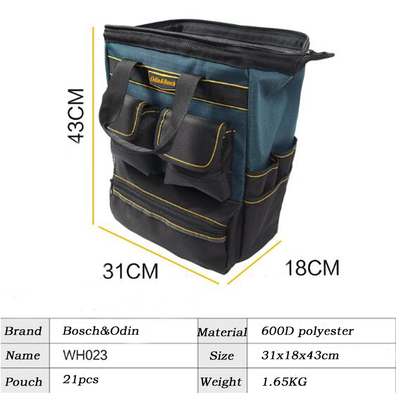 Customized Organizer Waterproof Set Tools Kit Storage Electrician Backpack Tool