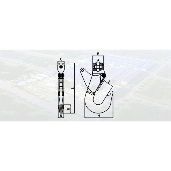 SLR851-KB TYPE CLEVIS CONTAINER HOOK