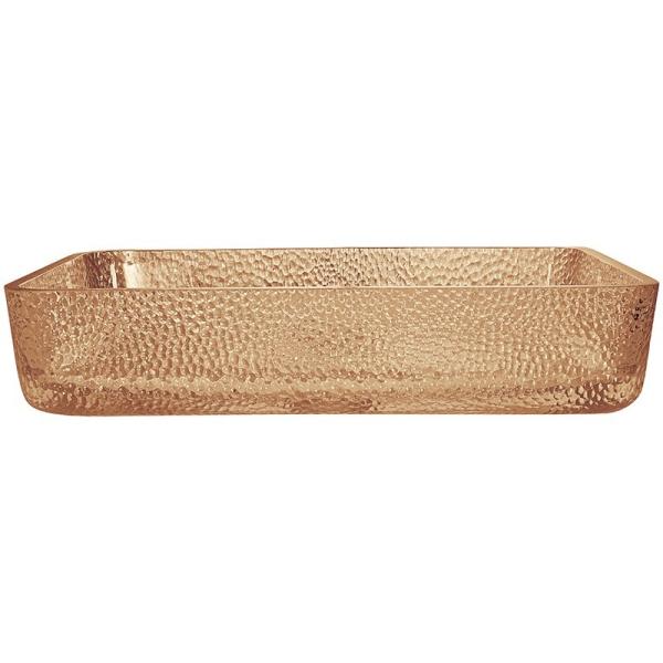 Bacia de lavagem clara Crystal Vessel Retangular Bathroom Sink da mão do toalete do chá