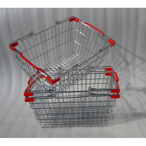 Chrome Plated Supermarket Wire Baskets Wire Shopping Basket For Grocery Store