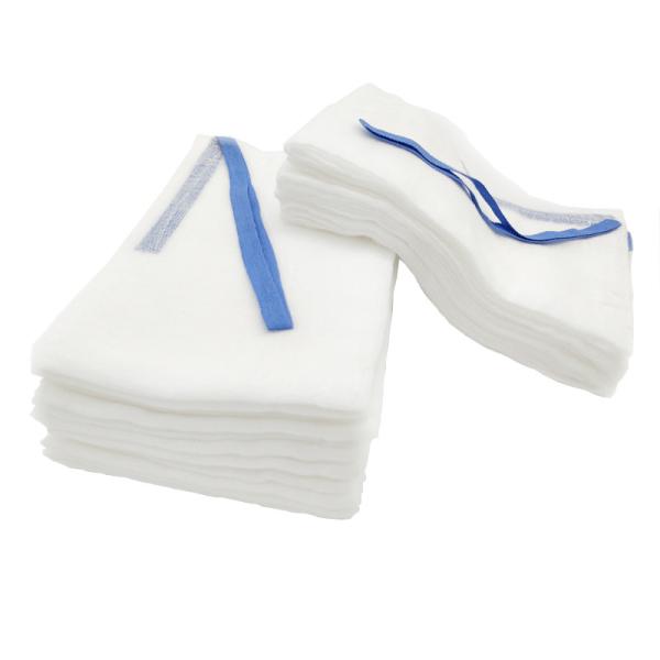 100% esponja cirúrgica 45cm x 45cm 8ply Lap Pad estéril da almofada abdominal médica do algodão