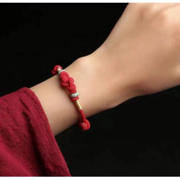 Chinese Knot Red String Jade Bracelet Luck Fortune Knot Braided Bracelets For Couples