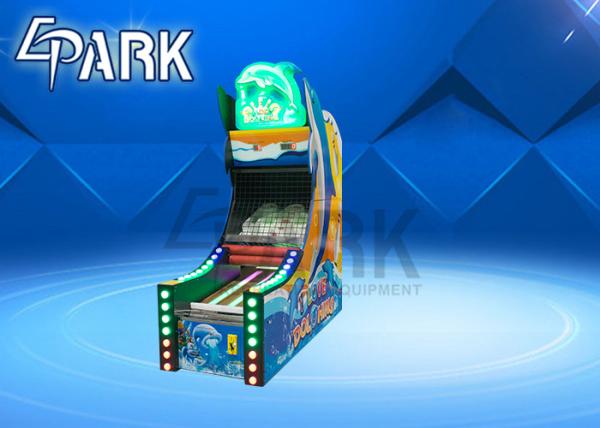 Amusement park kids lovely design Dolphin Bowling shooting ball video machine coin operated