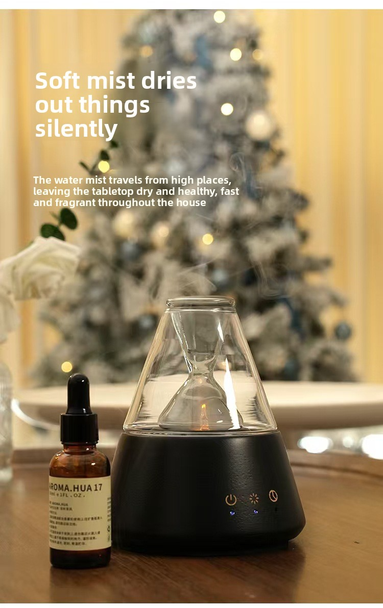 Quiet Operation USB Powered Ultrasonic Aroma Diffuser Real Wood Material Household Use