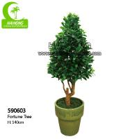 Árbol artificial H140cm de los ficus del tronco del vidrio de fibra de la decoración interior
