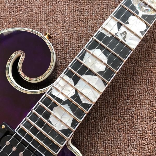 New Design CUSTOM purple electric guitar , with shell beautiful woman on body , 6 strings guitars , high quality guitar
