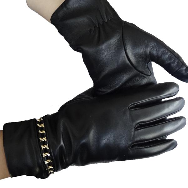 Wholesale classic winter warm real leather gloves
