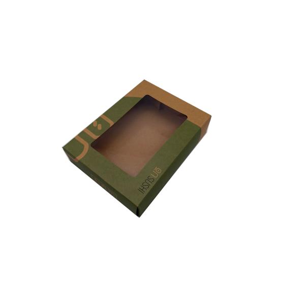 Spot UV Finishing Packaging Sushi Box 300-400gsm White Cardboard Material