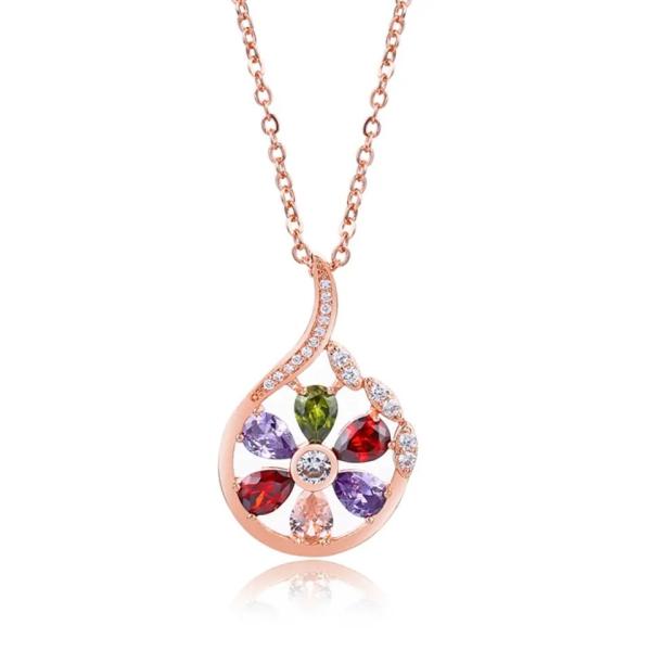 Garnet Morganite Peridot Crystal Zircon Set Earring Necklace Pendant Ring