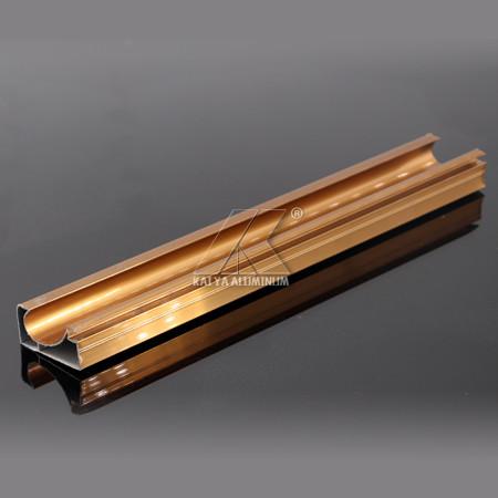 Golded Anodized CQC Handle For Kitchen Cabinet Aluminum Extrusted Profile