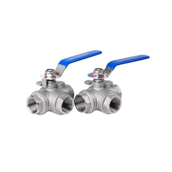 T Type L Type Stainless Steel 304 Female Thread Three Way Ball Valve