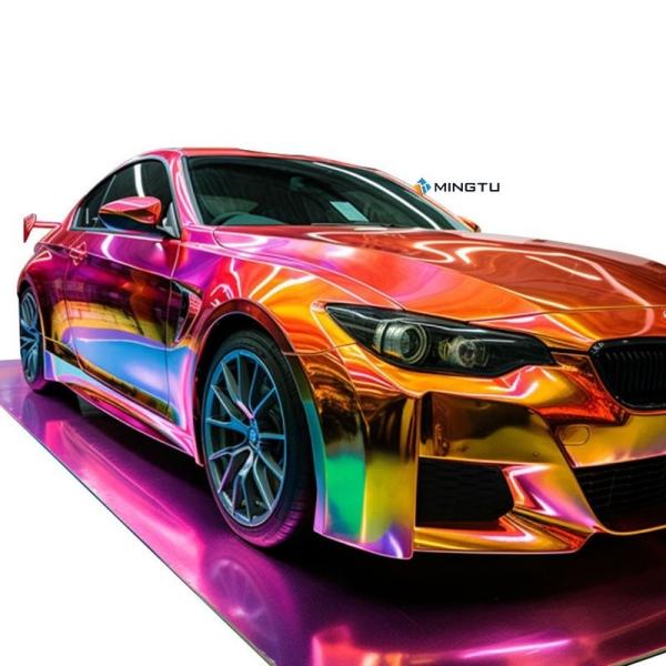 Car Body Stickers with Metallic Chrome Vinyl and Air Bubble Free Film Coating