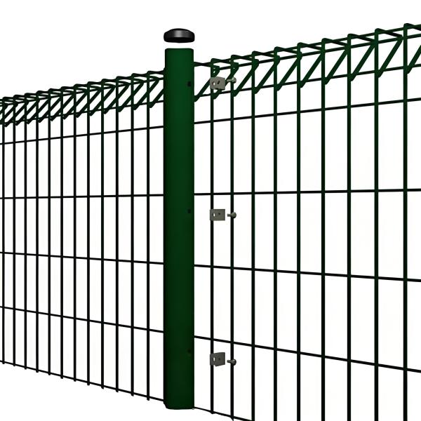 8ft Powder Coated Galvanized Iron Welded Wire Mesh Roll Top BRC Fence Panel