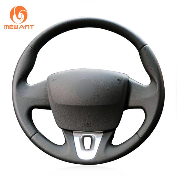 Custom High Quality DIY Handing Sew Steering Wheel Cover for Renault Fluence ZE for Renault Kangoo for Renault Scenic