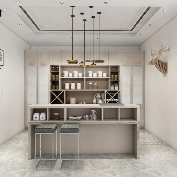 Slatted Dining Room Cabinet Kitchen Table Laminate Diningroom Furniture