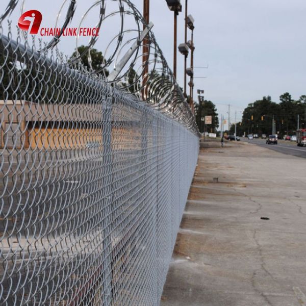 Rustproof Removable Temporary Chain Link Fence Fabric For Construction Security