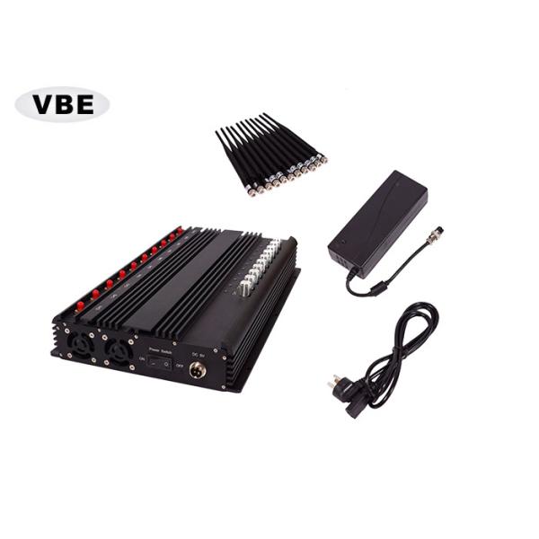 10 Band Cell Phone Signal Jammer Signal Synchronization System Jammer GPS / WIFI