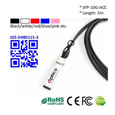 SFP-10G-DAC3M-A 10G SFP+ To SFP+ DAC(Direct Attach Cable) Cables (Active) 3M ACC Dac Cable Sfp+