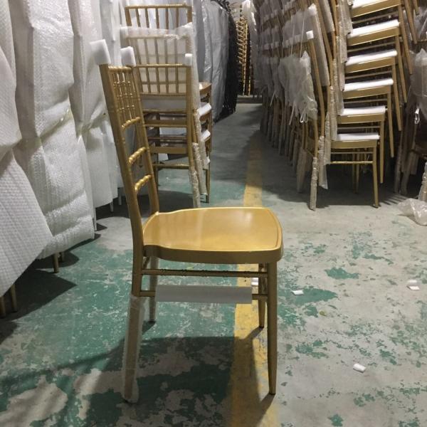 Plastic Acrylic Gold Resin Tiffany Chiavari Dining Chair For Wedding