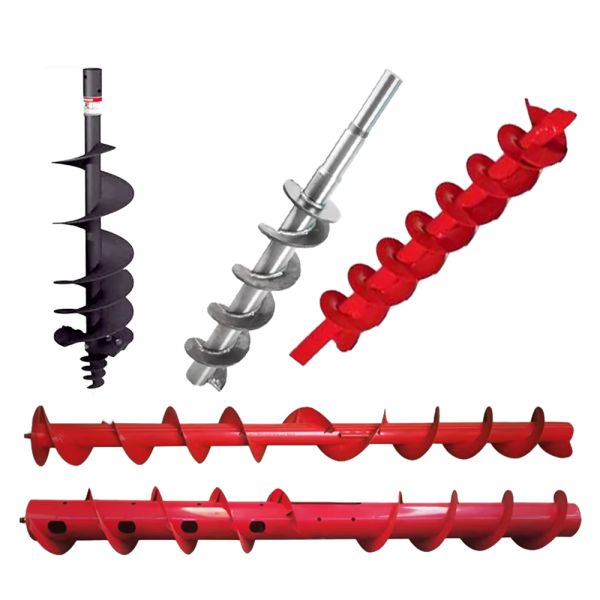 Rust-Resistant High Tensile Strength Earth Auger with Flexible Design for Tractor-Mounted Drilling in Hard and Frozen Soil