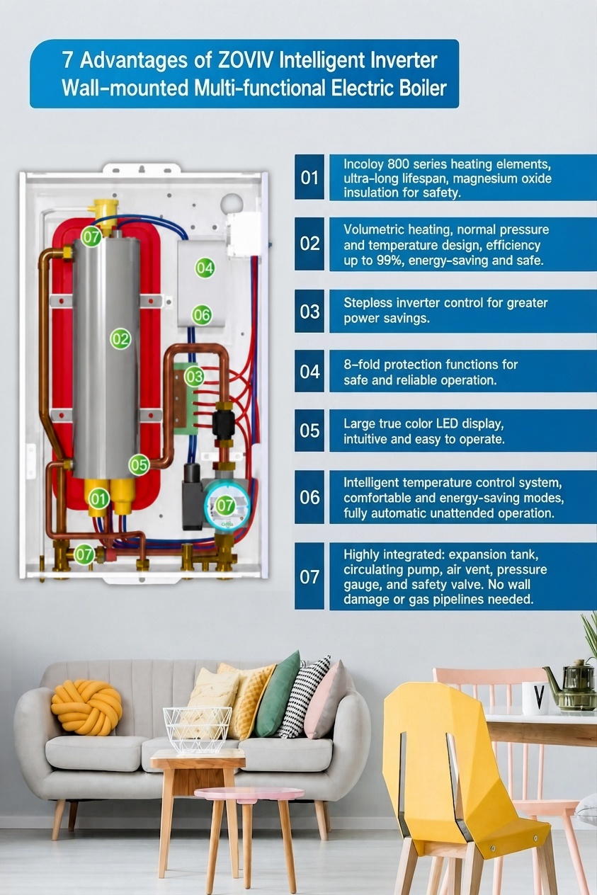 High-Power Commercial Electric Boiler for Hydronic Building Heating