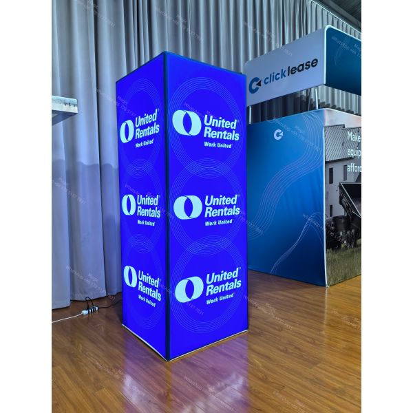 Aluminum Trade Show Display Tower Tension Fabric Booth Tower
