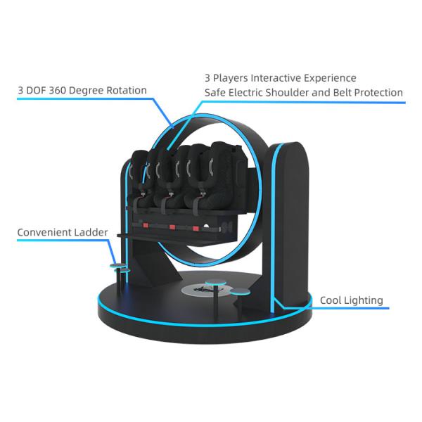 3 тематического парка игроков VR 1080 имитатор места вращения VR степени окончательный