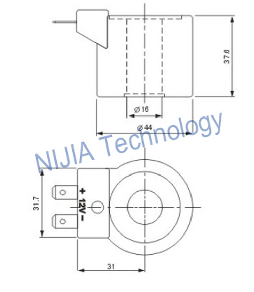 Tomasetto Pressure Reducer Automotive Valve Solenoid Coil 16.5W 19W