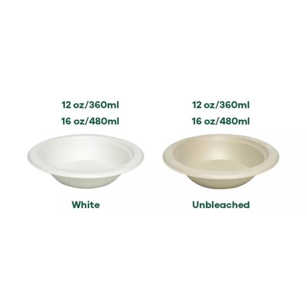 120 Degree Oil Resistant Biodegradable Sugarcane Bagasse Plates Takeaway Bowl With Lid