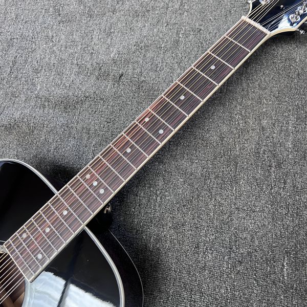AAAAA 43 inch solid spruce top sj200 jumbo body maple back side acoustic guitar bone nut in cherry sunburst
